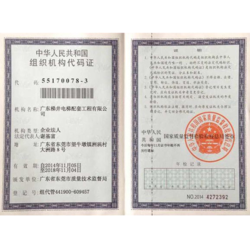 Organization Code Certificate